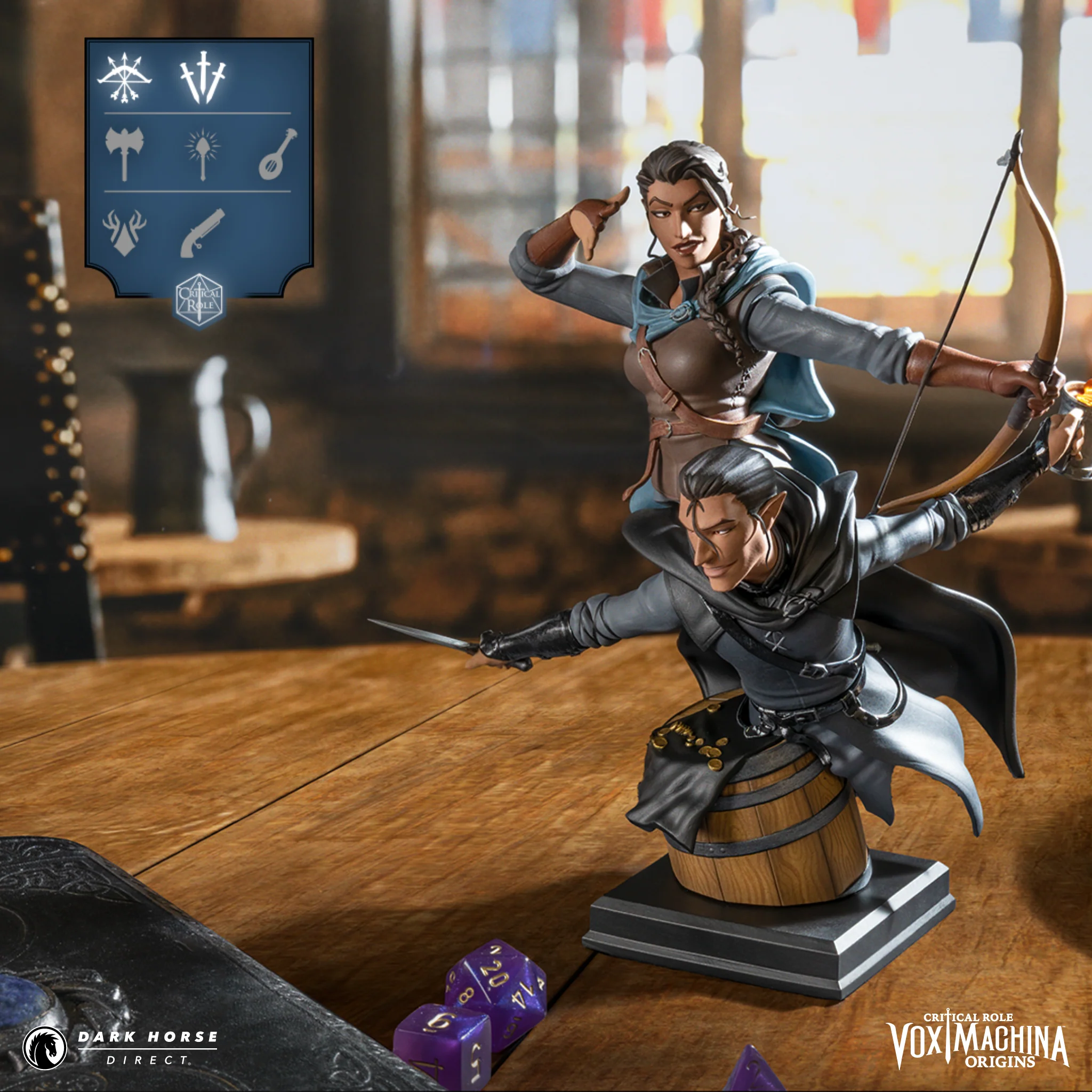 Critical Role: Vox Machina Origins - Vex'ahlia and Vax'ildan Bust - Image 13