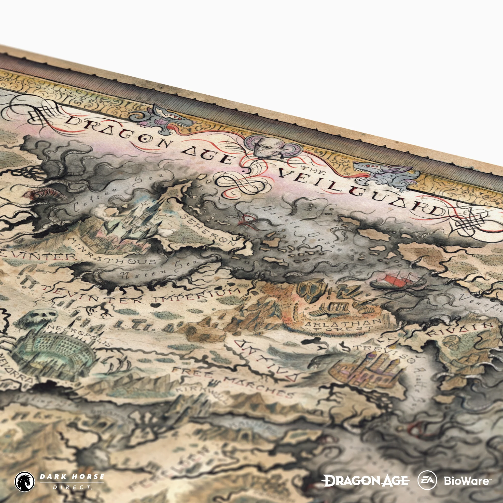 Dragon Age: The Veilguard - Thedas Map Fine Art Print - Image 4