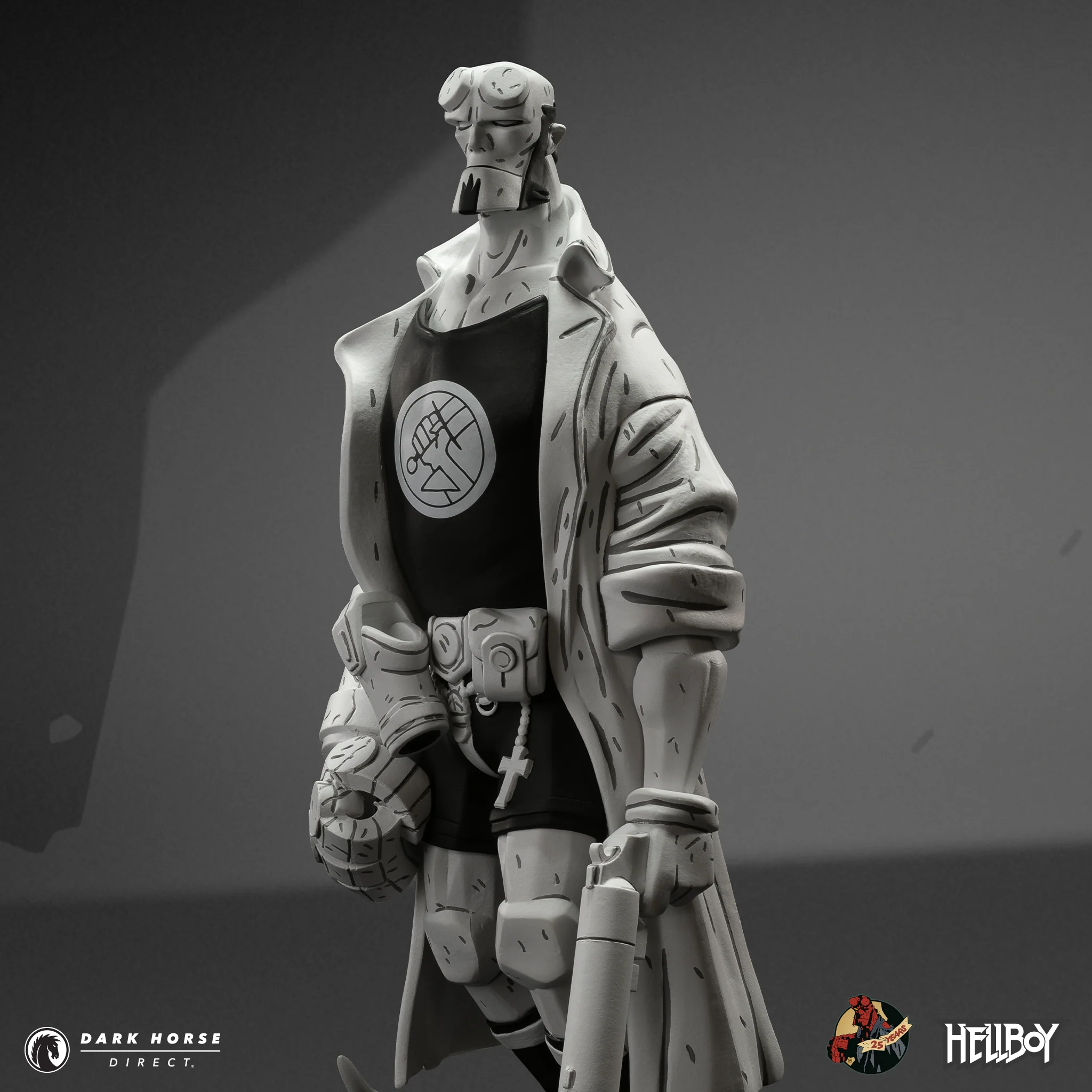 Hellboy 30th Anniversary Deluxe Vinyl Figure (Black and White Variant)