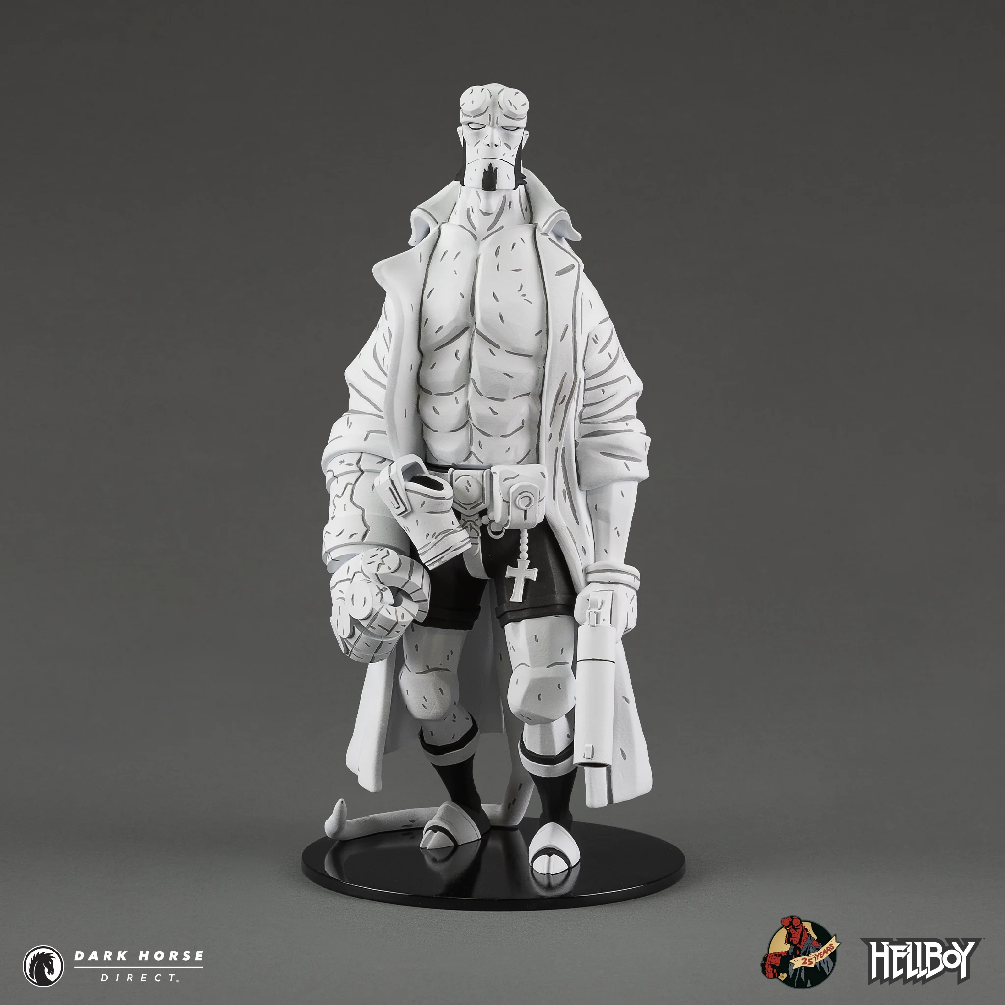 Hellboy 30th Anniversary Deluxe Vinyl Figure (Black and White Variant) - Image 3