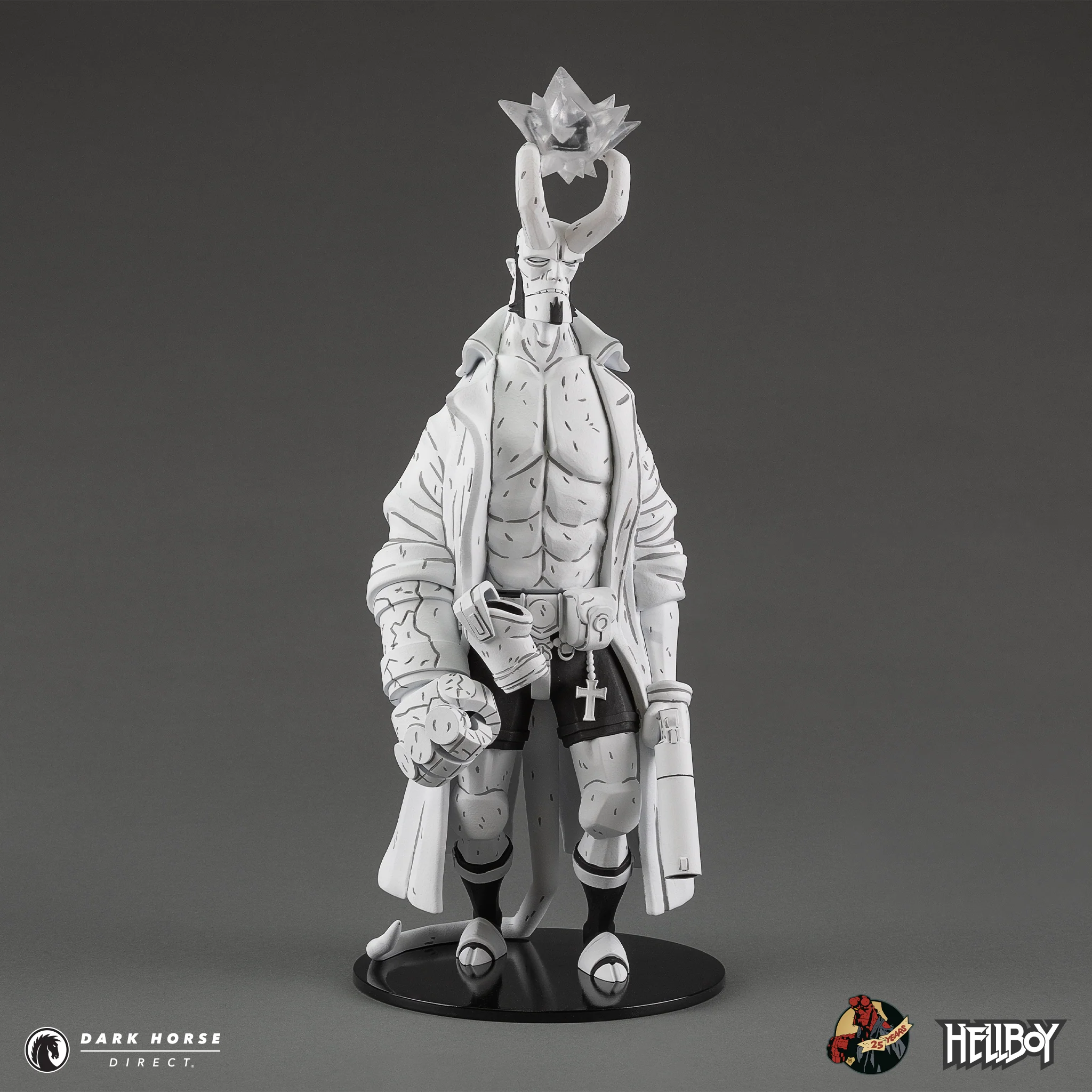Hellboy 30th Anniversary Deluxe Vinyl Figure (Black and White Variant) - Image 8