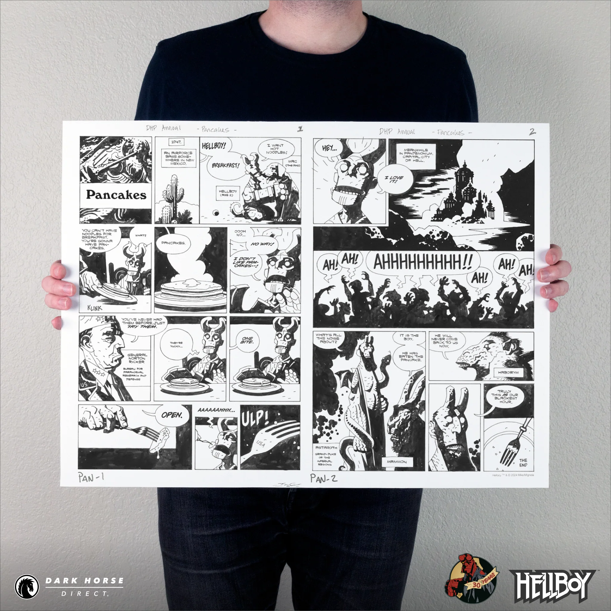 Hellboy 30th Anniversary: Pancakes! Screenprint - Image 2