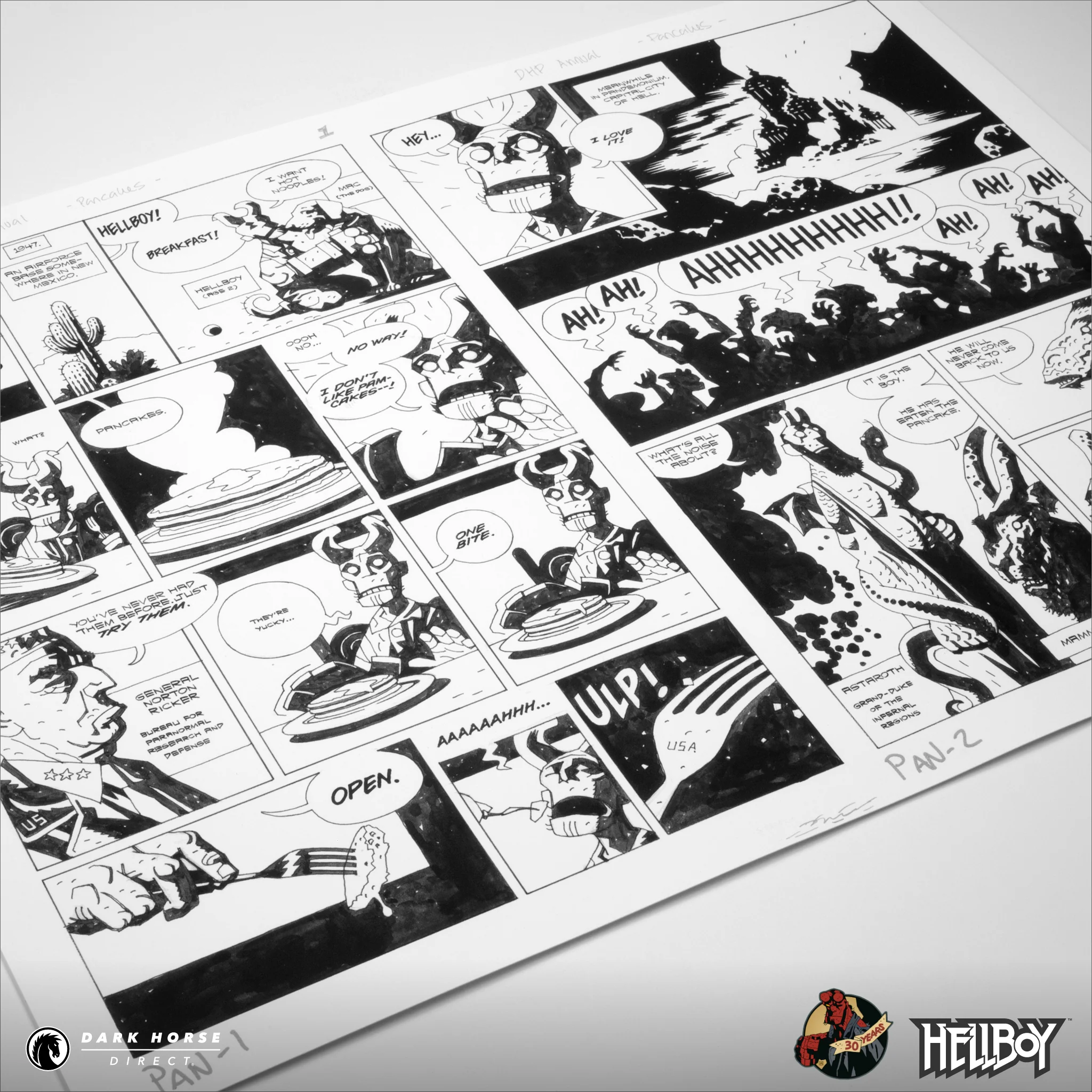 Hellboy 30th Anniversary: Pancakes! Screenprint - Image 3