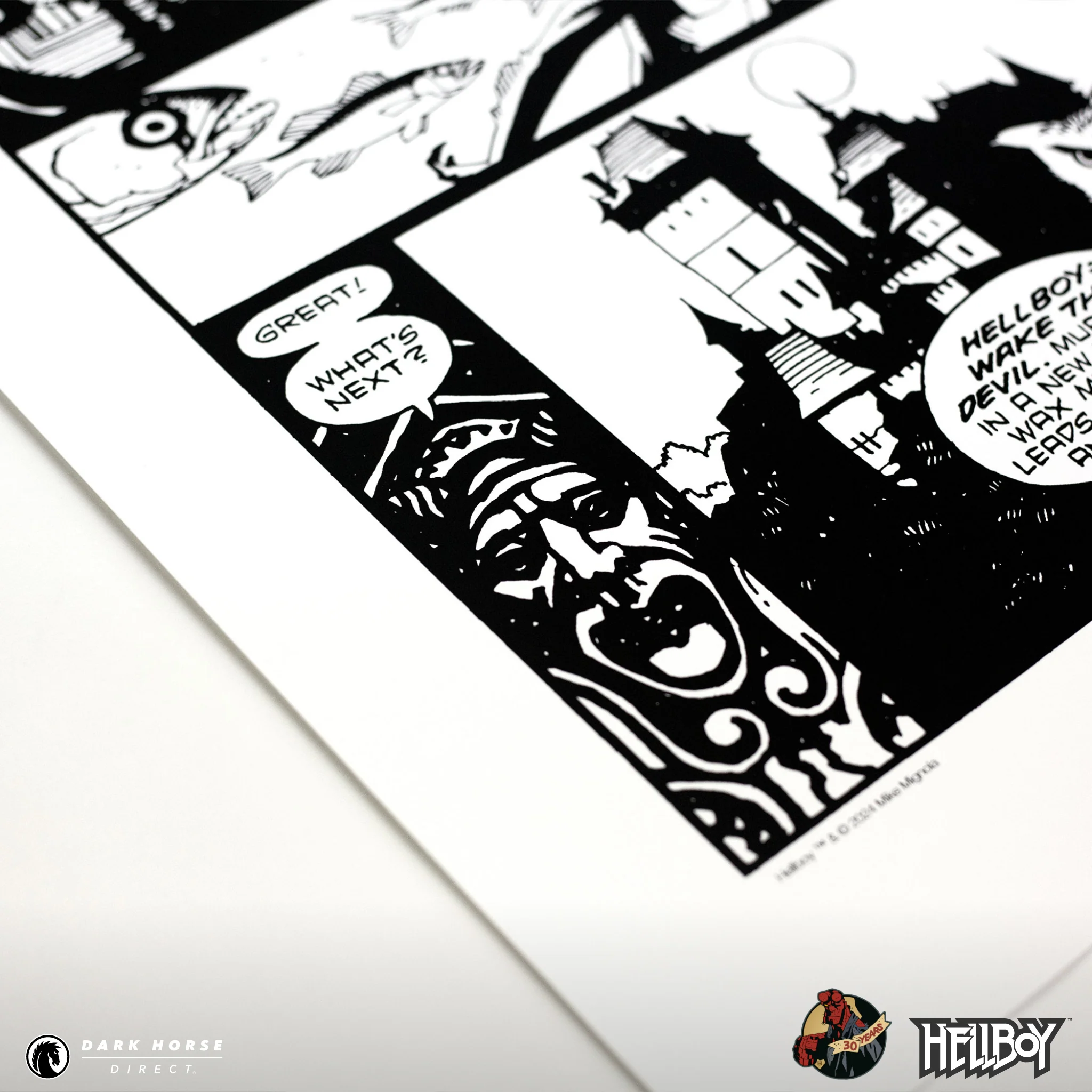 Hellboy 30th Anniversary: Wake the Devil 1994 Comic Ad Screenprint - Image 10