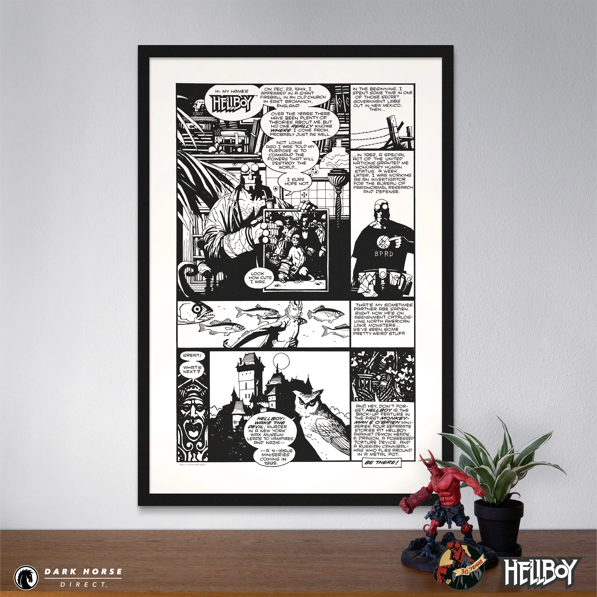 Hellboy 30th Anniversary: Wake the Devil 1994 Comic Ad Screenprint - Image 12