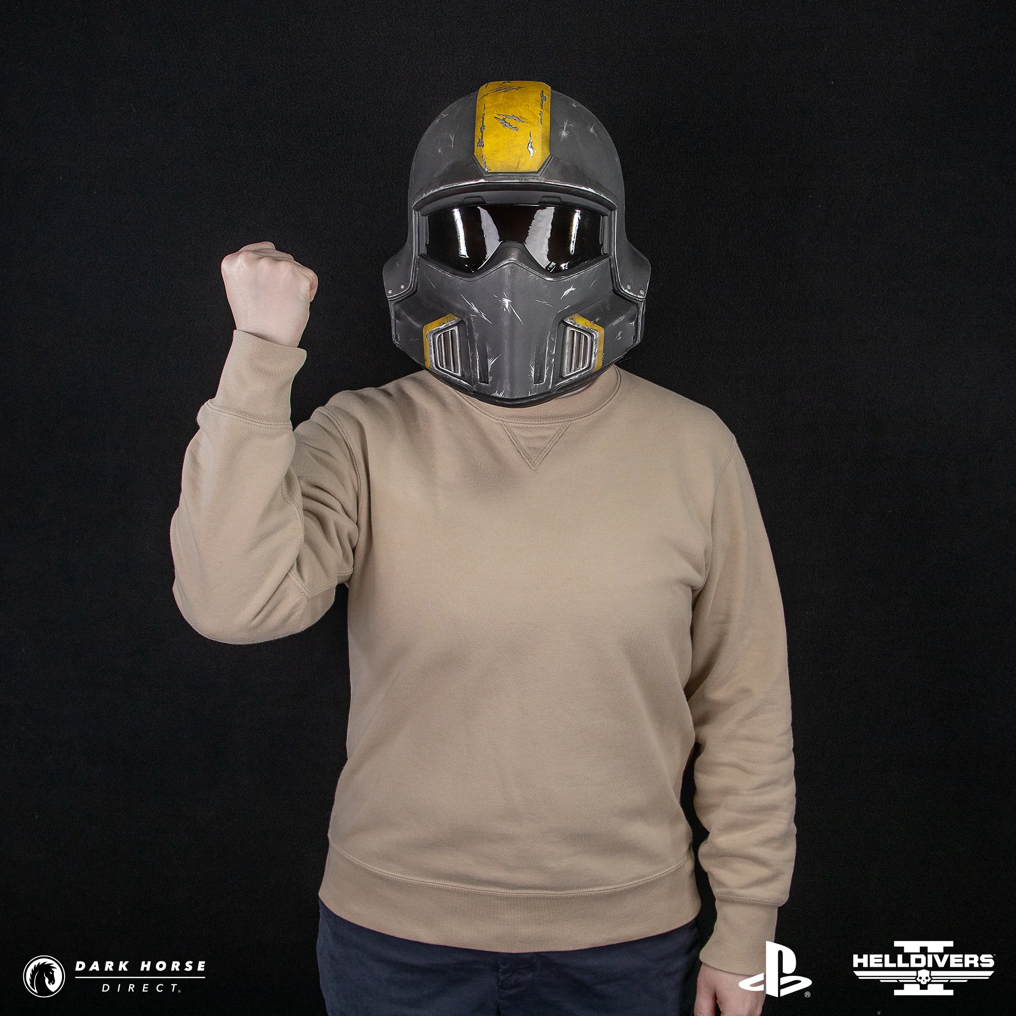 Helldivers 2: B-01 Tactical Helmet 1:1 Scale Replica - Battle Damaged Edition - Image 15