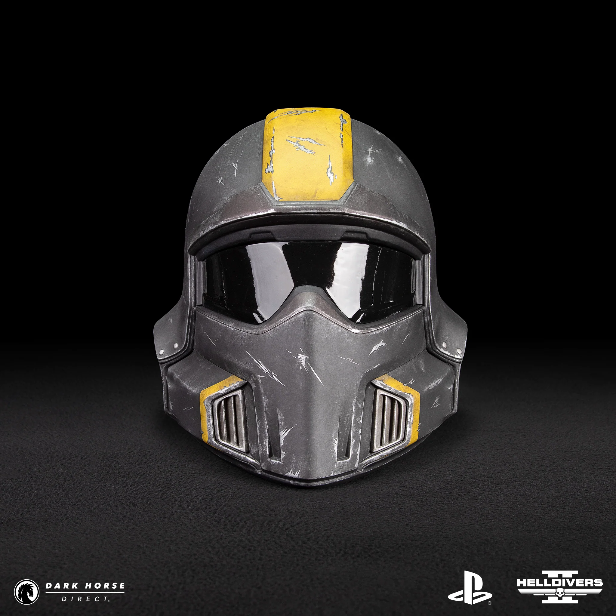 Helldivers 2: B-01 Tactical Helmet 1:1 Scale Replica - Battle Damaged Edition - Image 3