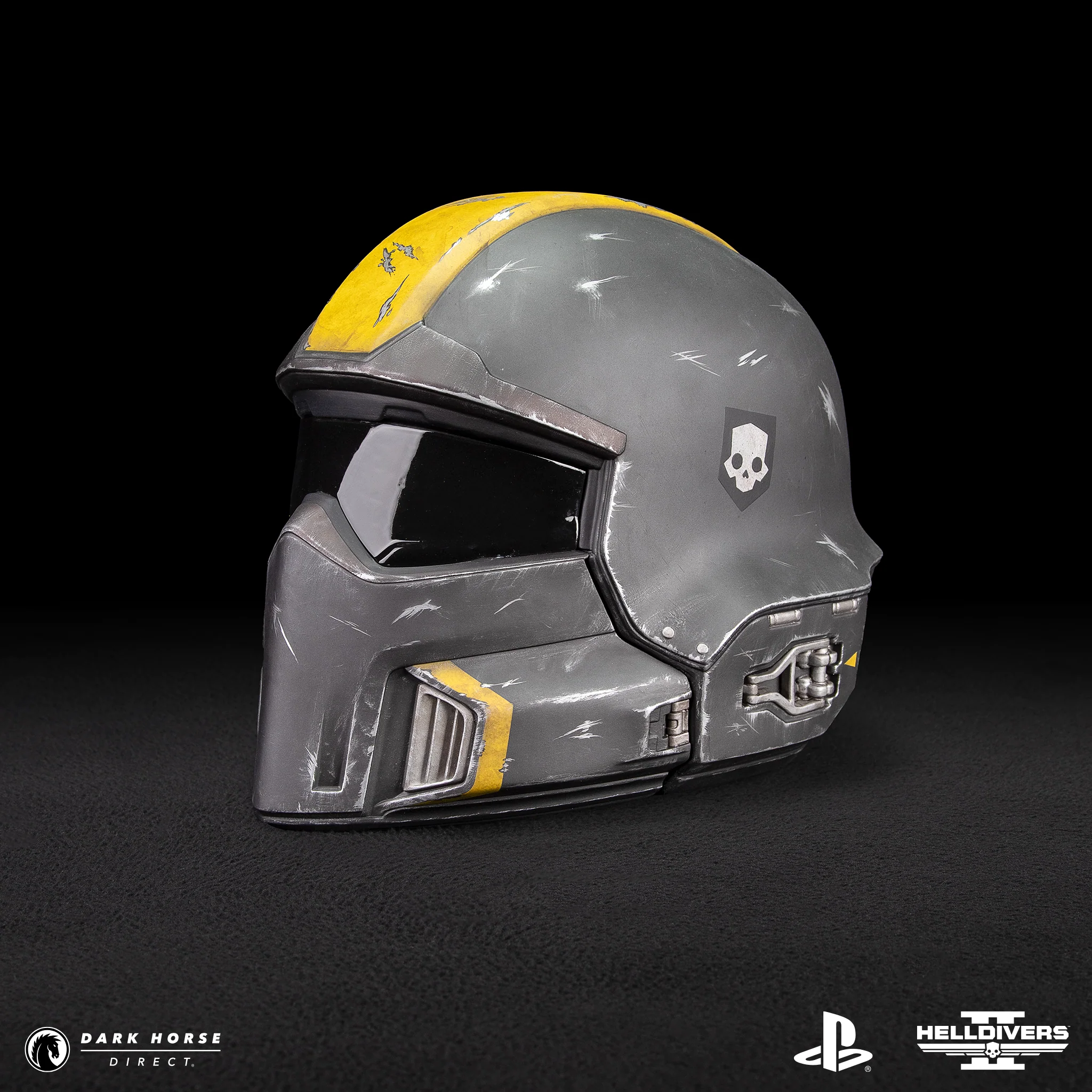 Helldivers 2: B-01 Tactical Helmet 1:1 Scale Replica - Battle Damaged Edition - Image 4