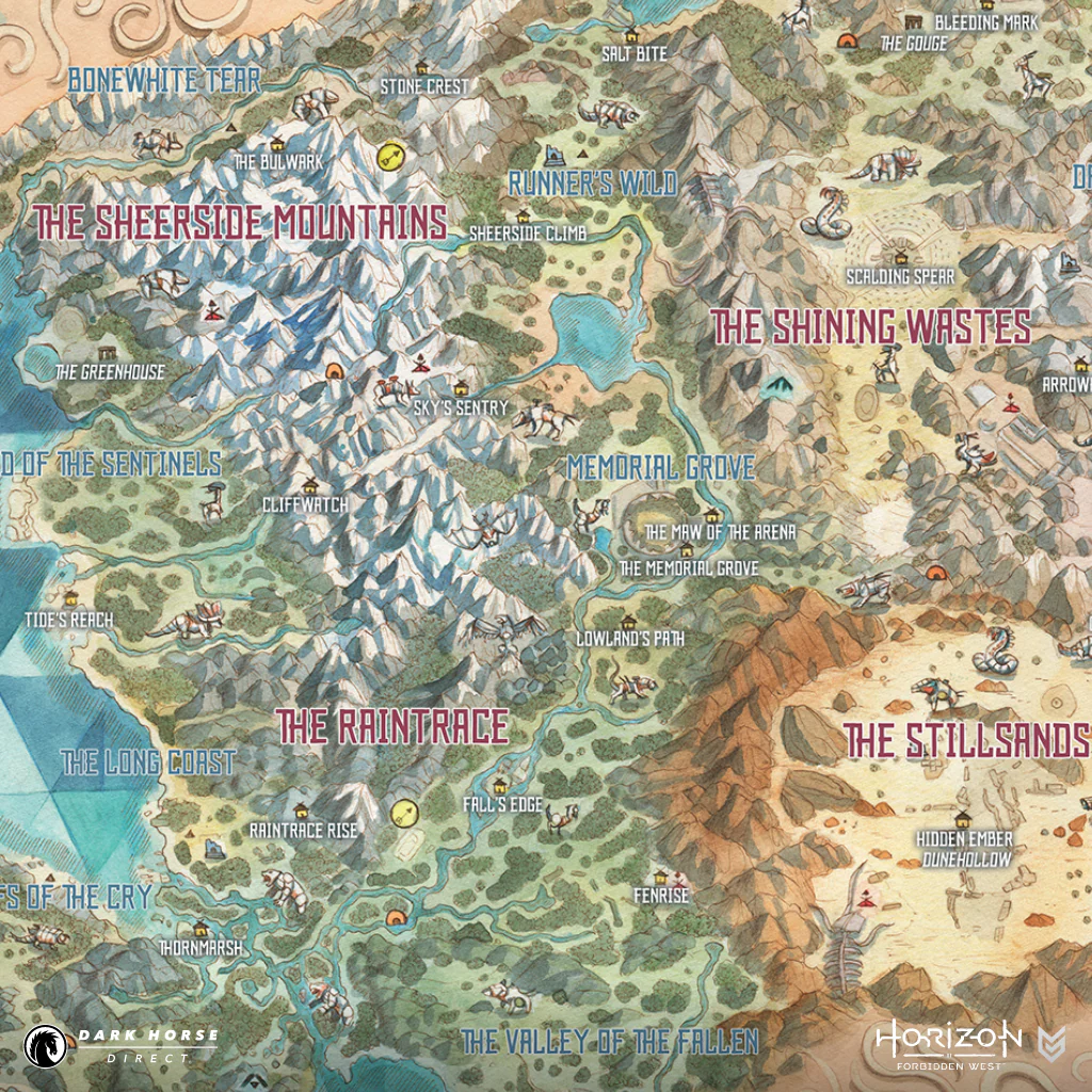 Horizon Forbidden West Fine Art Map Print - Image 4