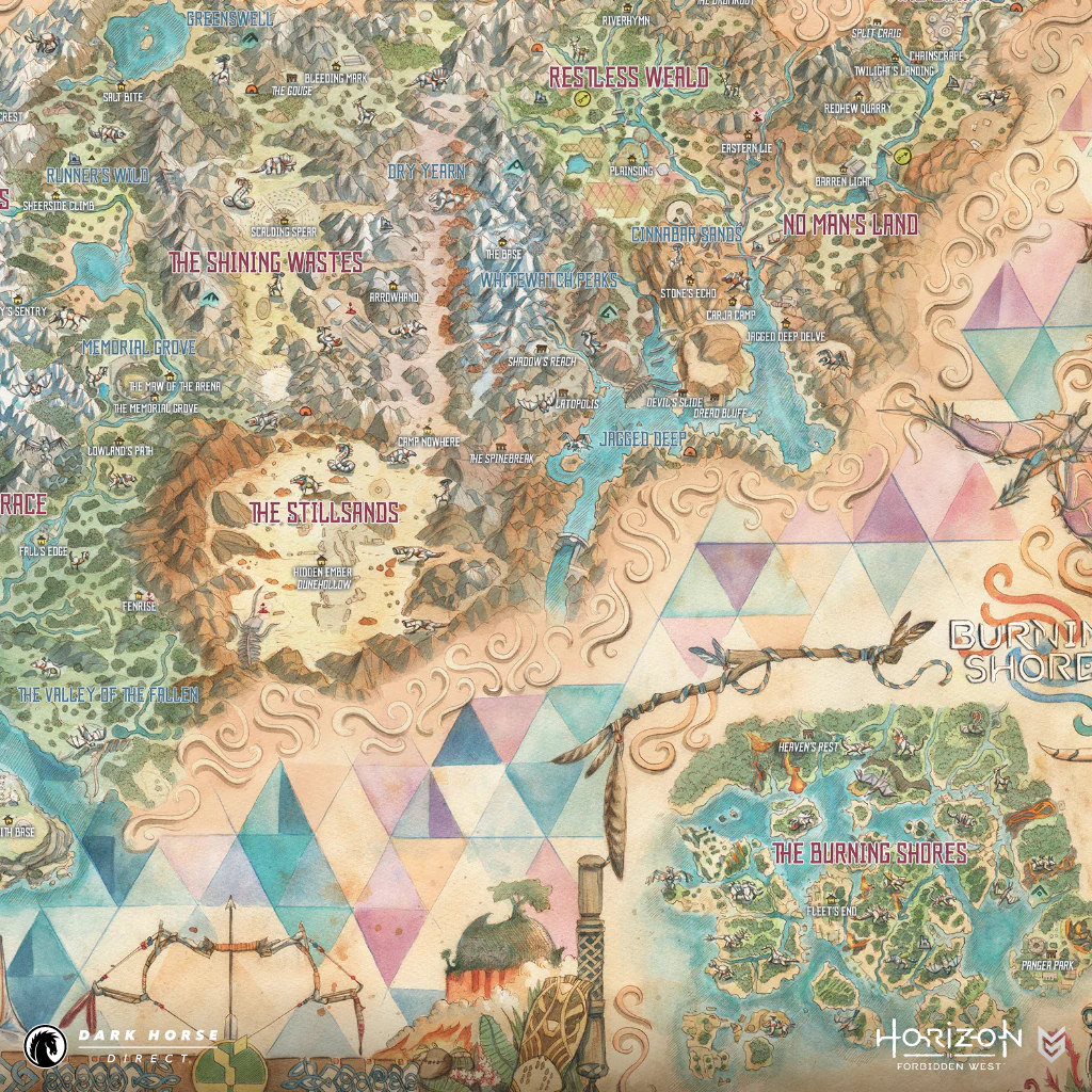 Horizon Forbidden West Fine Art Map Print - Image 5