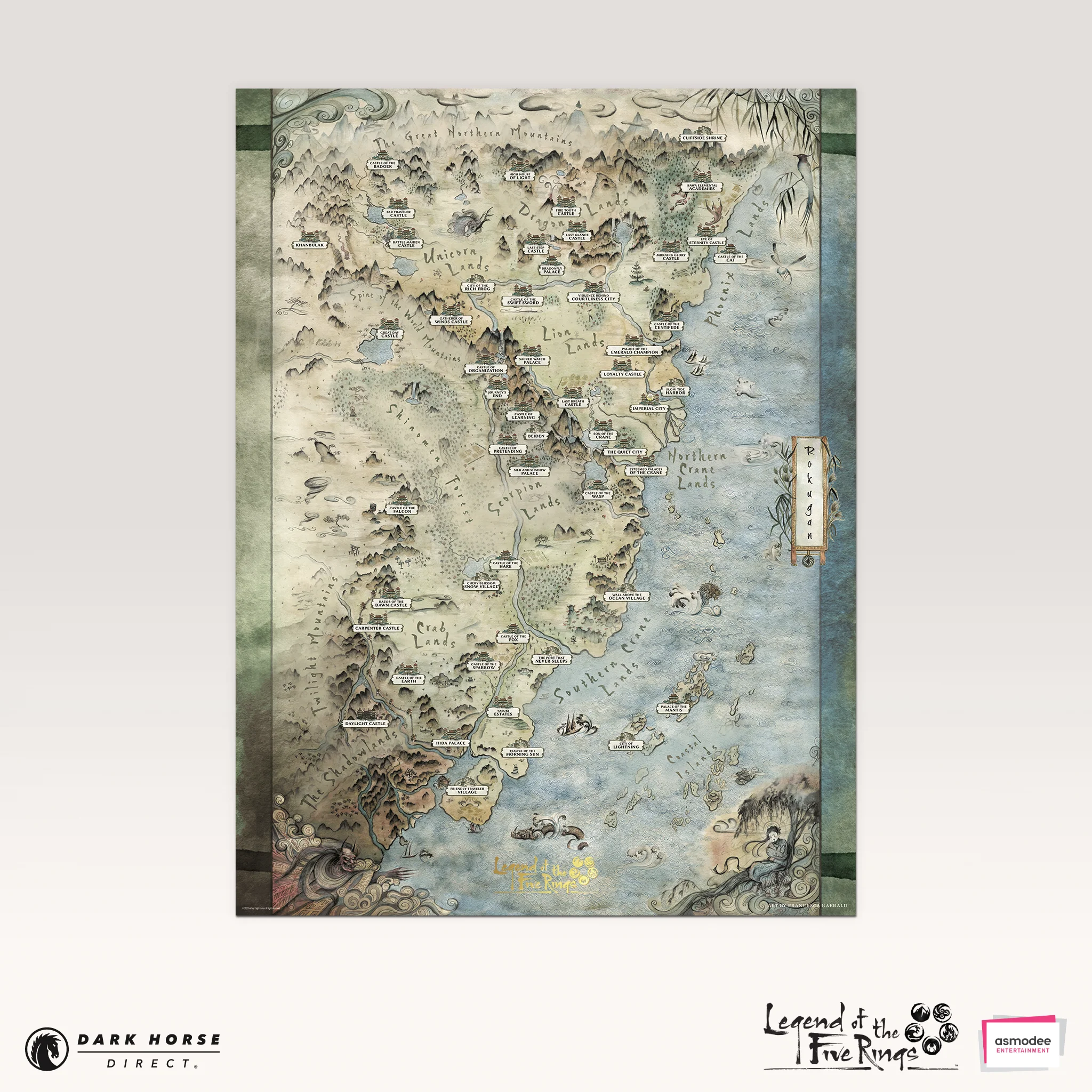 Legend of the Five Rings: Map of Rokugan Fine Art Print - Image 6