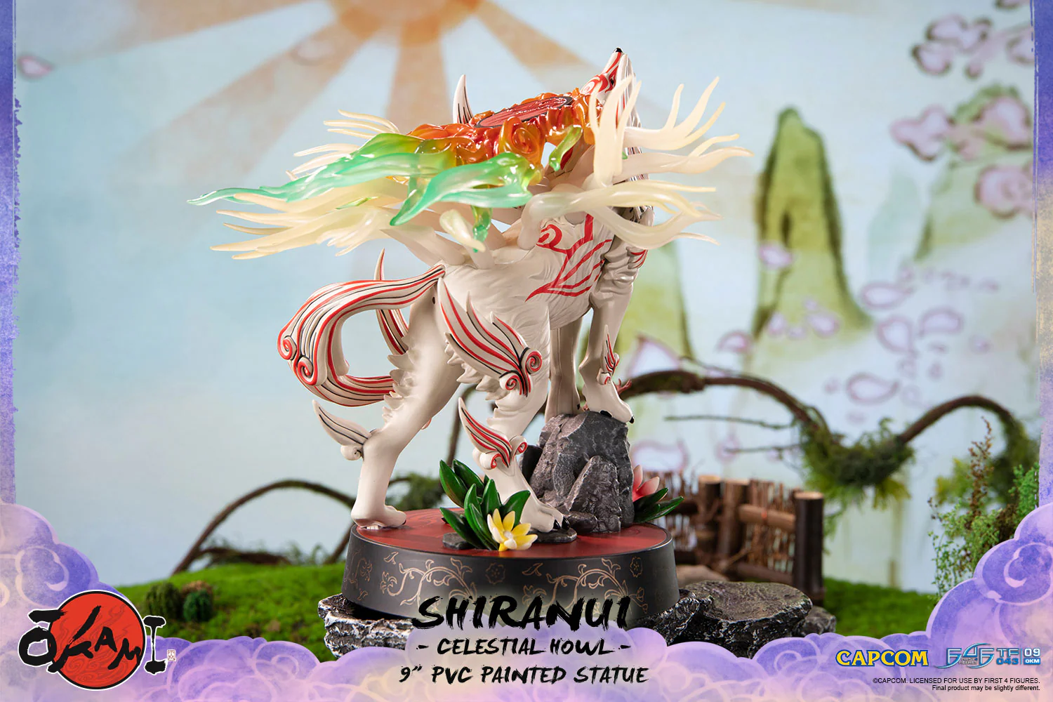Okami – Shiranui 9" PVC Painted Statue (Celestial Howl) - Image 4