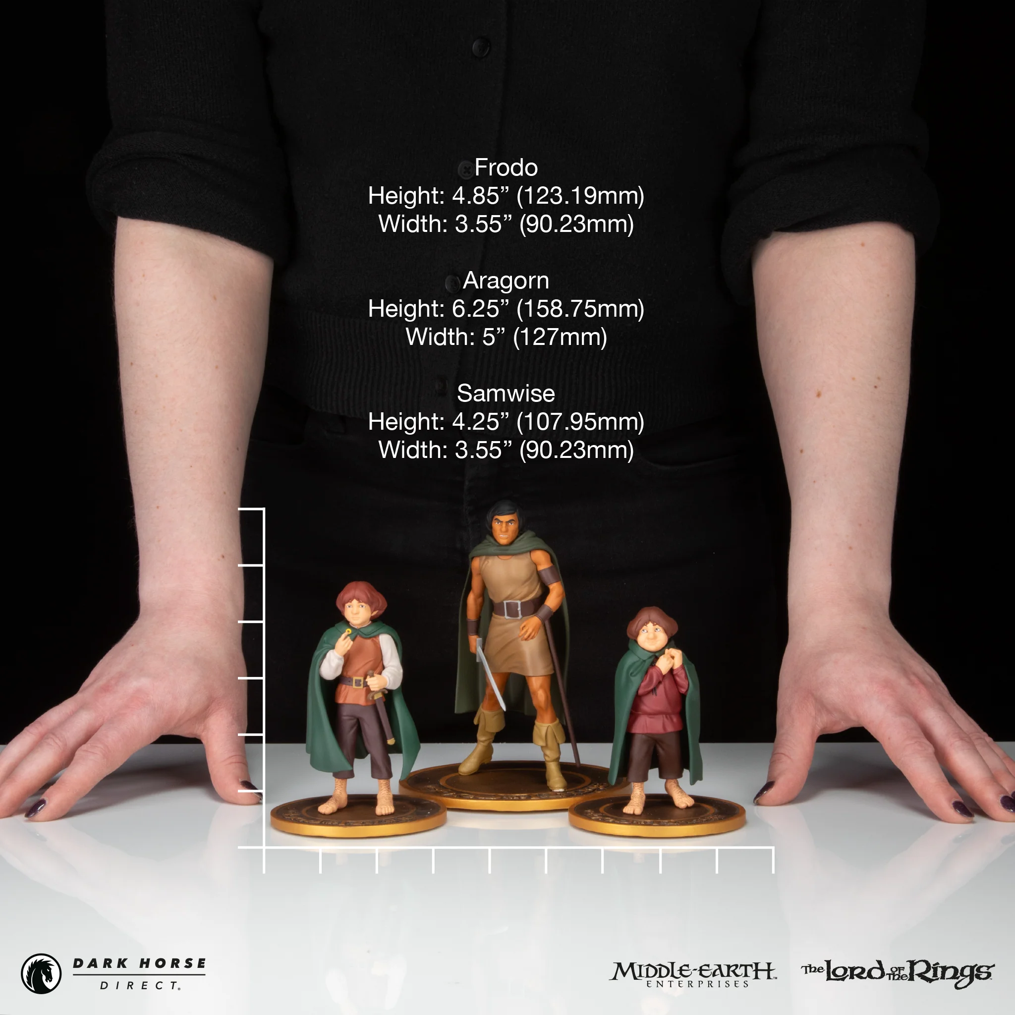 The Lord of the Rings™ Animated Film PVC Figure Set: Frodo, Aragorn, and Samwise - Image 2