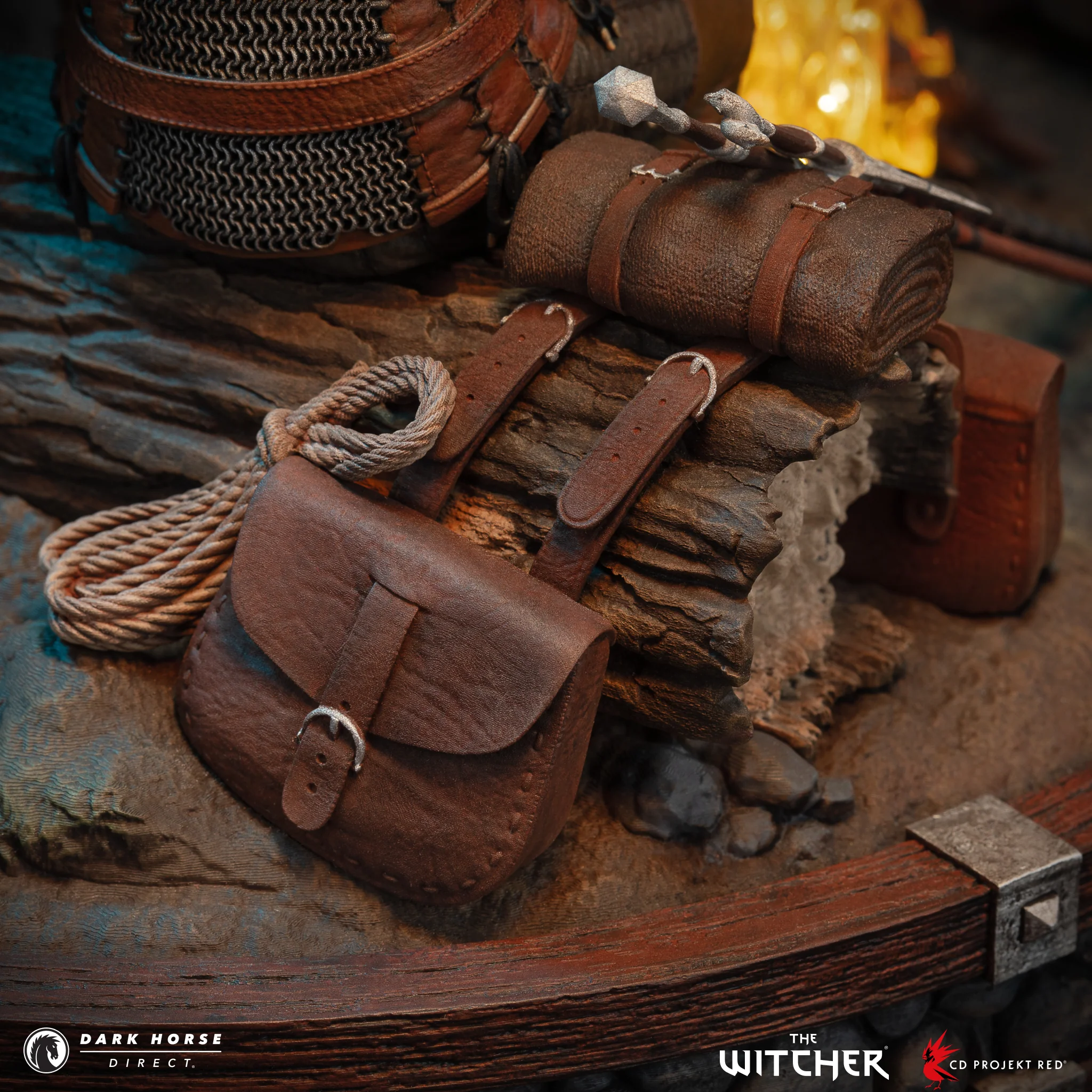 The Witcher: Geralt and Ciri Fireside Premium Statue - Image 20