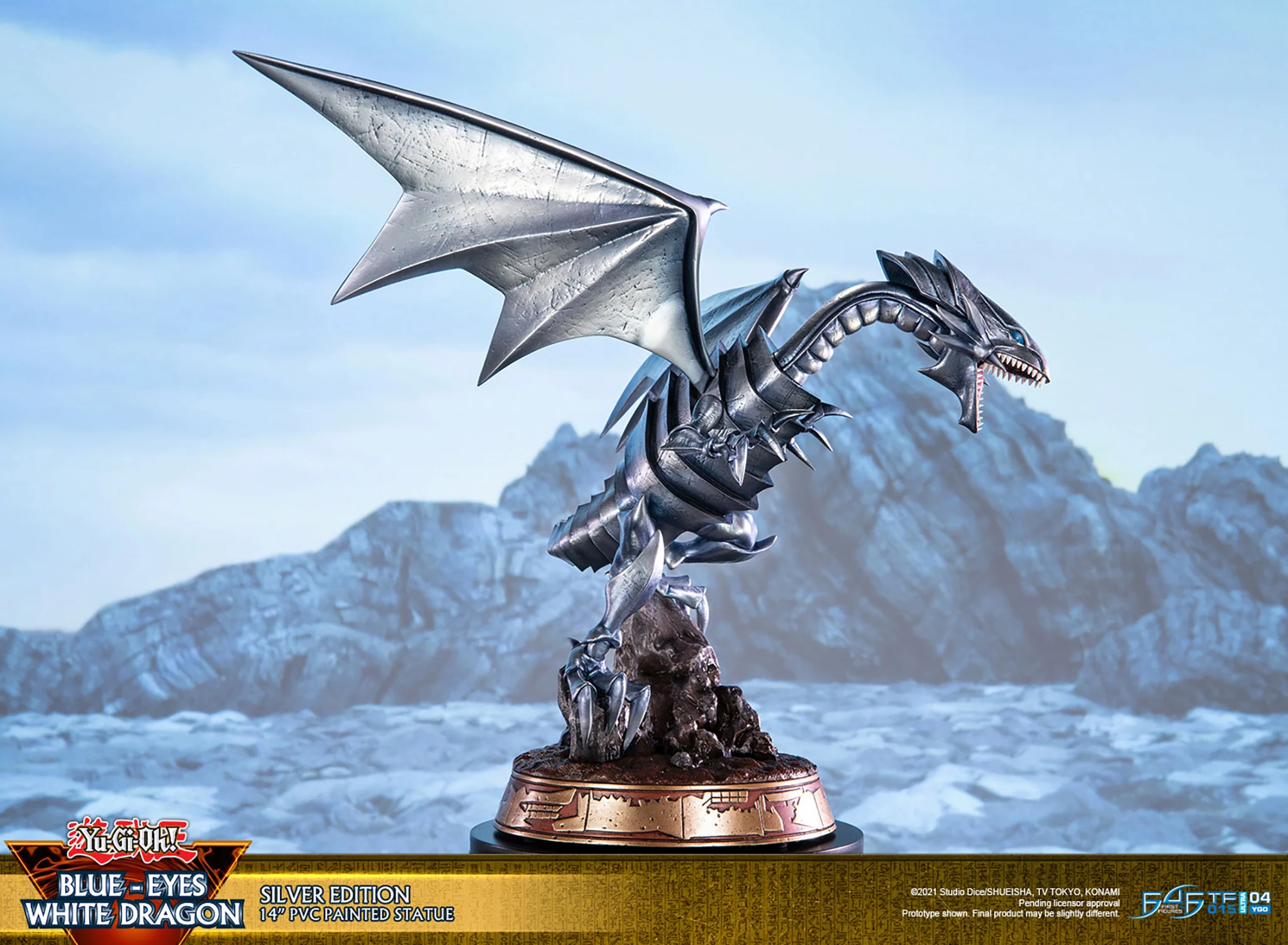 Yu-Gi-Oh! - Blue Eyes White Dragon PVC Statue: Silver Edition - Image 3
